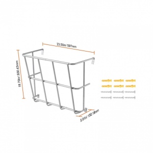 Hranitoare animale cu fan/cereale, 80 l, Otel galvanizat, 600 x 320 x 500 mm - Img 2