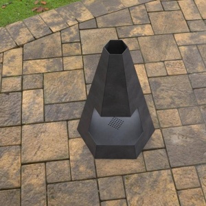 Incalzitor pentru terasa/gradina, Pyramid Hexagon Double KRO-1079, Otel, Negru, 1200x700x813 mm, grosime 3 mm - Img 5