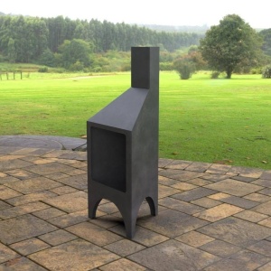 Incalzitor pentru terasa/gradina, Pyramid Stove KRO-1080, Otel, Negru, 1200x500x500 mm, grosime 3 mm - Img 4