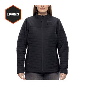 Jacheta Puffer incalzita HEXON dama, neagra, M12 HPJLBL3-0, marimea S, 4932493847 Milwaukee