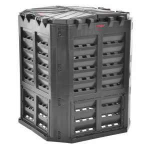 Lada pentru compost HECHT 3060, volum 360 litri, din plastic, negru