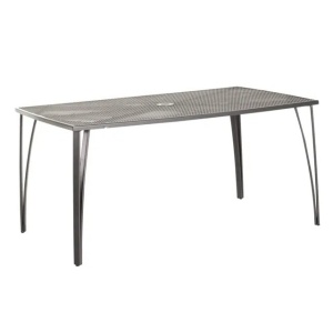 Masa metalica de gradina HECHT Navassa, forma dreptunghiulara, fixa, 153 x 96 x 73 cm, gri