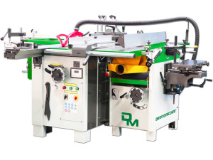 Mașină universală de tâmplărie Profistar 2600-410 de Damatomacchine , înclinabil Ø 315 mm, cărucior de 2600 mm cu o cursa de 2800 mm. La cerere, este disponibilă o versiune trifazată.