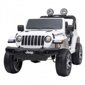 Masinuta pentru copii Hecht jeep wrangler rubicon-white 2 electromotoare lumini si efecte speciale, max 30 kg