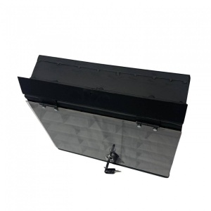 Organizator pentru burghie metal, Vivatechnix VMD-1043, 35x20xH29cm, 20 compartimente, capac transparent cu cheie - Img 3