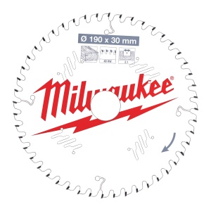 Panza de circular, Ø190mm X Ø30mm, Z48, Lemn, 4932471380 Milwaukee