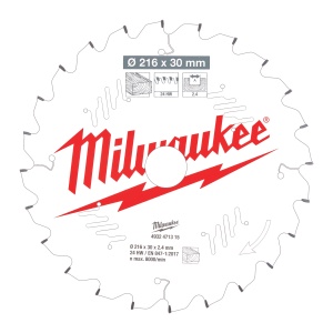 Panza de circular, Ø216mm X Ø30mm, Z24, Lemn, 4932471315 Milwaukee