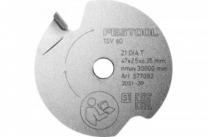 Pânză de ferăstrău incizor UNIVERSAL DIA 47x2,5x6,35 T1, Festool - Img 2