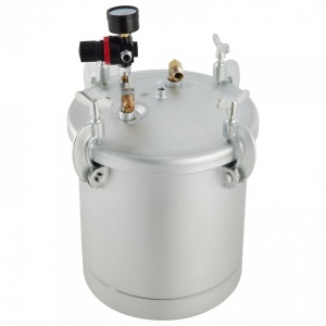 Pistol de vopsit cu rezervor sub presiune, Capacitate 10 l, 4 Bar, duza 3 mm, 170-250 l/min, Manometru - Img 3