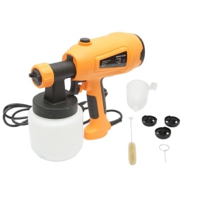 Pistol vopsit electric 550W, 220V, debit 800 ml/min, rezervor inferior 800ml, 3 duze incluse - Img 1