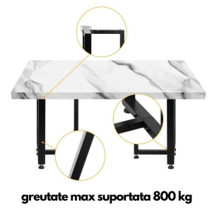 Set 2 picioare pentru mese Vivatechnix T, Otel, Inaltime reglabila 0-30 mm, dimensiune 45.7 x 40.6 cm - Img 3