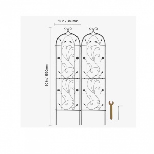 Set 2 suporturi pentru plante agatatoare, 38 x 152 cm, Otel - Img 3