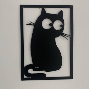 Set 4 decoratiuni tablouri Krodesign KRO-1039 Animals, negru - Img 3