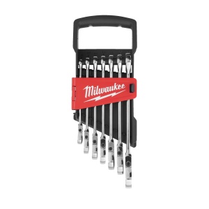 Set de chei combinate cu clichet cu cap flexibil, metric, 7buc, 4932478557 Milwaukee