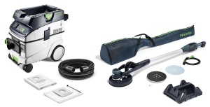 Set de şlefuitor cu gât lung şi aspirator PLANEX LHS-E 225/CTL 36-Set, Festool - Img 1