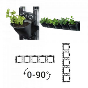 SET GHIVECI PERETE VERTICAL -PERETE 8" (30x24x21cm)×24buc. 26cm/80cm - Img 4