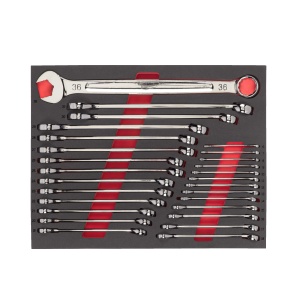Set insertie spuma cu chei fixe combinate MAX BITE, 27buc, 4932493247 Milwaukee