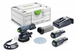 Şlefuitor cu excentric cu acumulatori ETSC 125 3,0 I-Plus, Festool - Img 2