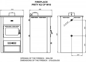 Soba de incalzire PRITY K2 CP W10, 16 kW - Img 3