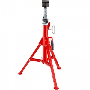 Suport pentru tevi cu cap in V, max 12 inch, Portabil, Inaltime reglabila 71-132 cm, capacitate 2 tone - Img 2