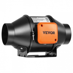 Ventilator evacuare aer pentru tubulatura Vevor Controller 38 W, debit 683 m3/h, IP 44, diametru 150 mm, 28 dB - Img 2