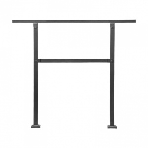 Balustrada otel carbon, Vivatechnix 2-3 trepte, Teava patrata, Negru Mat, lungime 103 cm, pozitii reglabile - Img 3