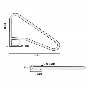 Balustrada pentru piscine din Inox, Vivatechnix dimensiune 139.7 x 81.2 cm, Capacitate 150 kg - Img 3
