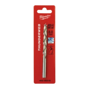 Burghiu pentru metal ThunderWeb HSS-G DIN338, ø8x75x117mm, MILWAUKEE®