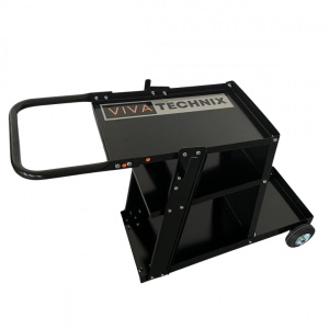 Carucior pentru aparat de sudura si accesorii, Vivatechnix VMD-1080, Otel, roti cu rulmenti, max 75 kg, 3 niveluri - Img 7