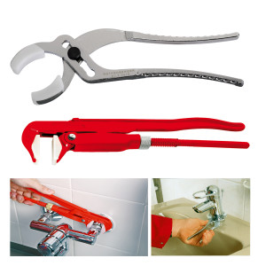 Cleste pentru armaturi tip SANIGRIP PL cu falci din plastic