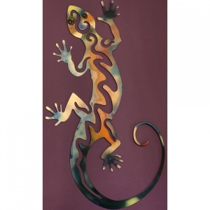 Decoratiune perete Krodesign Lizard, Lungime 60 cm, Negru - Img 3