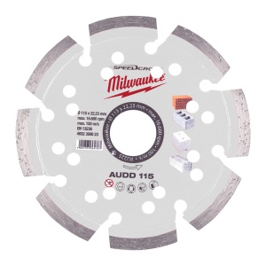 Disc diamantat Premium Speedcross AUDD, 115mm, 4932399823 Milwaukee