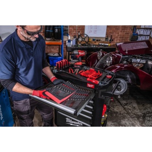 Dulap de scule mobil, cu 7 sertare, metalic, 69 cm, gri, SRC27/7-2, 4932500740 Milwaukee - Img 4