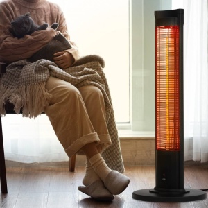 Incalzitor cu infrarosu 2000W, Telecomanda, 3 setari de temperatura, Temporizator, IP34, Aluminiu, 200x150x1000 mm - Img 3