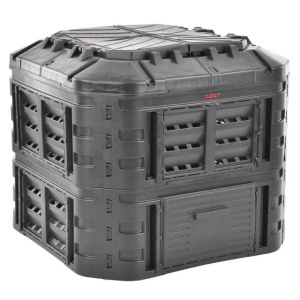 Lada pentru compost HECHT 6600, volum 600 litri, din plastic, negru - Img 2
