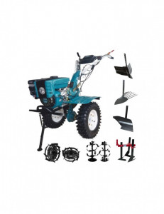 MOTOCULTOR DKD CU ACCESORII, HS1000B NEW(7CP BENZINA)+ROTI METAL+PLUG+ PLUG CARTOFI+ RARITA MOB+ PRASITOARE