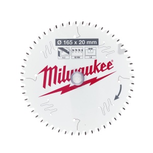 Panza de circular, Ø165mm X Ø20mm, Z52, Aluminiu, 4932479087 Milwaukee