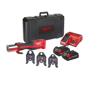 Presă M18™ FORCE LOGIC™ compactă cu motor fără perii Milwaukee M18BLHPT-202C, cod 4933451135, 2 x M18 B2 acumulator, M12-18 C încărcător, cutie plastic