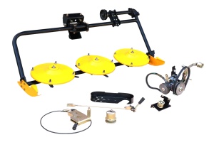 ProGARDEN Cositoare frontala rotativa cu 3 discuri pentru minitractoare Campo T18 G2, G2.1 - Img 2