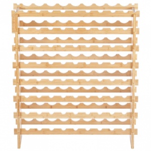 Raft pentru 72 de sticle de vin, Vivatechnix Modular, 898 x 250 x 1035 mm, Lemn bambus - Img 3