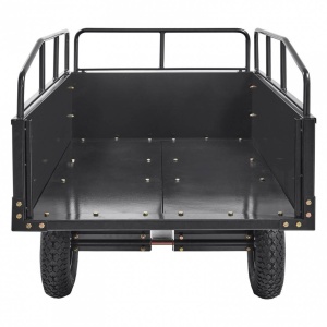 Remorca basculabila Vivatechnix, Capacitate 340 Kg, 200 x 66 x 76 cm, Otel, compatibila cu tractorase de gazon, ATV-uri - Img 3
