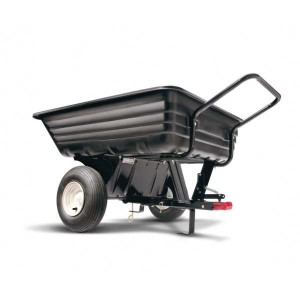 Remorca tractoras de tuns gazon, 160kg, cu bena plastic \manual