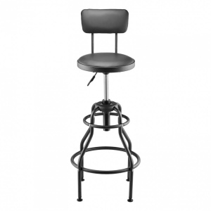 Scaun de atelier cu spatar, inaltime reglabila 480 x 480 x 1030 - 1140 mm, pivotare 360°, capacitate 136 kg - Img 2