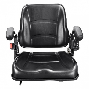 Scaun universal pentru Tractor/Stivuitor, spatar reglabil, 595 × 520 × 455 mm, senzor, piele sintetica, cotiere - Img 2