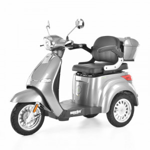 Scuter electric HECHT Citis Max Shadow, scaun reglabil, cotiere, acumulator 60 V, 20 Ah, motor 800 W, viteza maxima de 25 km/h, gri