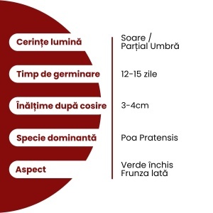 Semințe Gazon Practic pentru trafic, regenerare rapidă și creștere lentă 750 g, Gazonul - Img 3