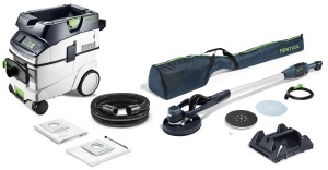 Set de şlefuitor cu gât lung şi aspirator PLANEX LHS-E 225/CTM 36-Set, Festool