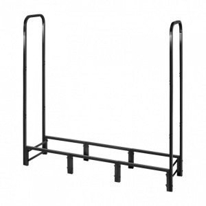 Suport de lemne cu husa impermeabila, pentru seminee, Vivatechnix 1220 × 320 × 1180 mm, Otel, Negru - Img 3
