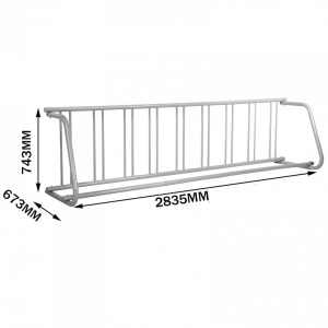 Suport pentru 9 biciclete, demontabil, Otel galvanizat, 283.5 x 67.3 x 74.3 cm - Img 3