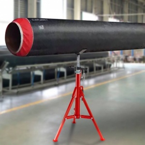 Suport pentru tevi cu cap in V, max 12 inch, Portabil, Inaltime reglabila 71-132 cm, capacitate 2 tone - Img 3